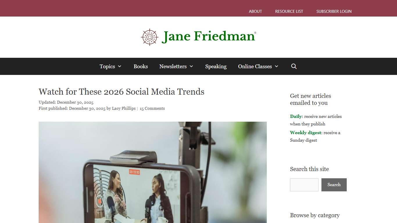 Watch for These 2026 Social Media Trends | Jane Friedman