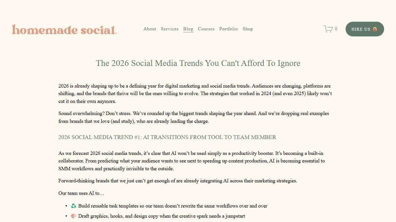 The 2026 Social Media Trends You Can't Afford To Ignore — Homemade Social